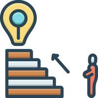 color icon for approaches vector