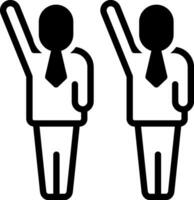solid icon for participating vector
