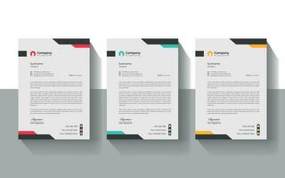 Vector pixel style Modern Unique Minimalist concept Business style Letterhead Template Design.