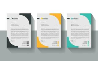 Vector pixel style Modern Unique Minimalist concept Business style Letterhead Template Design.