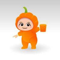 Vector Pumpkin fruit kawaii cartoon character vector funny Pumpkin fruit kawaii illustrationVector Pumpkin fruit kawaii cartoon character vector funny Pumpkin fruit kawaii illustration