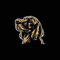 Cocker Spaniel Silhouette Vector, Retro Logo, Vintage, dog Head, Minimalism, dog Art, Outdoor Logo, Dog illustration, Hunting vector