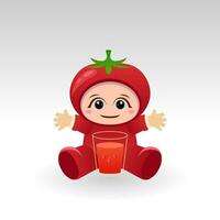 vector tomate Fruta kawaii dibujos animados personaje vector gracioso tomate Fruta kawaii ilustración