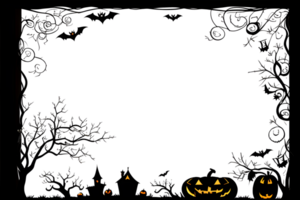 Halloween Rand Rahmen png transparent Hintergrund ai generativ