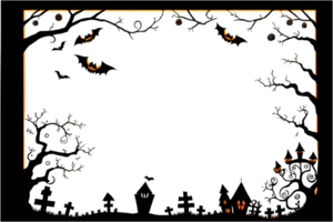Halloween confine telaio png trasparente sfondo ai generativo