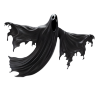 A terrifying ghost floats in the air. AI-Generated. png