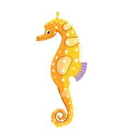 Seahorse animal character isolated marine creature vector