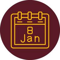 January 8 Vector Icon