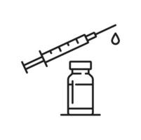 Immunization smallpox vaccine syringe with vaccine vector