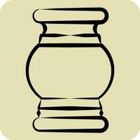 Icon Vase. related to India symbol. hand drawn style. simple design editable. simple illustration vector