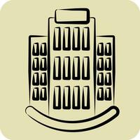 Icon Apartments. related to Icon Building symbol. hand drawn style. simple design editable. simple illustration vector