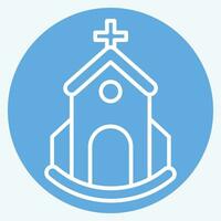 Icon Church. related to Icon Building symbol. blue eyes style. simple design editable. simple illustration vector