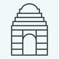 Icon Gate of India. related to India symbol. line style. simple design editable. simple illustration vector