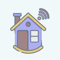 Icon Smart Building. related to Icon Building symbol. doodle style. simple design editable. simple illustration vector