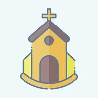 icono iglesia. relacionado a icono edificio símbolo. garabatear estilo. sencillo diseño editable. sencillo ilustración vector