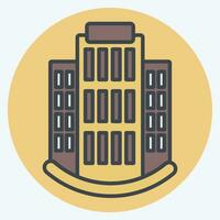 Icon Apartments. related to Icon Building symbol. color mate style. simple design editable. simple illustration vector