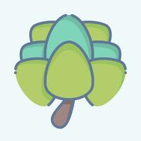 Icon Artichoke. related to Fruit and Vegetable symbol. doodle style. simple design editable. simple illustration vector