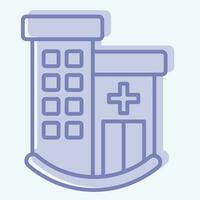 Icon Clinic. related to Icon Building symbol. two tone style. simple design editable. simple illustration vector