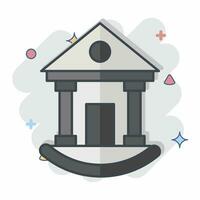 Icon Court House. related to Icon Building symbol. comic style. simple design editable. simple illustration vector