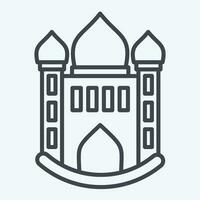 Icon Mosque. related to Icon Building symbol. line style. simple design editable. simple illustration vector