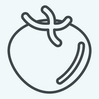 Icon Tomato. related to Fruit and Vegetable line style. simple design editable. simple illustration vector