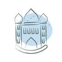 Icon Mosque. related to Icon Building symbol. Color Spot Style. simple design editable. simple illustration vector