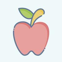 Icon Apple. related to Fruit and Vegetable symbol. doodle style. simple design editable. simple illustration vector