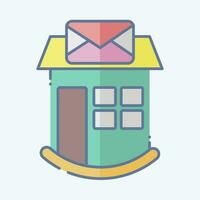 Icon Post Office. related to Icon Building symbol. doodle style. simple design editable. simple illustration vector