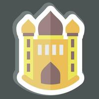 Sticker Mosque. related to Sticker Building symbol. simple design editable. simple illustration vector