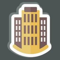 Sticker Apartments. related to Sticker Building symbol. simple design editable. simple illustration vector