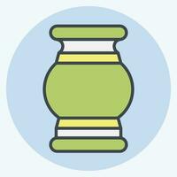 Icon Vase. related to India symbol. color mate style. simple design editable. simple illustration vector