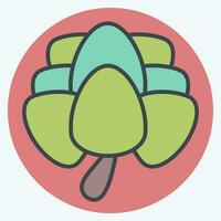 Icon Artichoke. related to Fruit and Vegetable color mate style. simple design editable. simple illustration vector