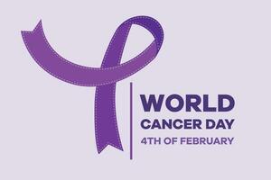 World Cancer Day concept. Colored flat vector illustration isolated.