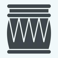 Icon Tabla. related to India symbol. glyph style. simple design editable. simple illustration vector