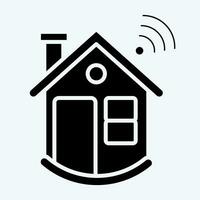 Icon Smart Building. related to Icon Building symbol. glyph style. simple design editable. simple illustration vector