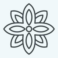 Icon Anise. related to India symbol. line style. simple design editable. simple illustration vector