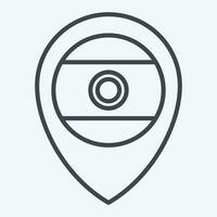 Icon India Location. related to India symbol. line style. simple design editable. simple illustration vector