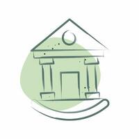 Icon Court House. related to Icon Building symbol. Color Spot Style. simple design editable. simple illustration vector