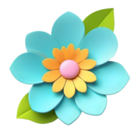 A cute colorful flower. AI-Generated. png