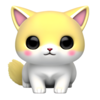 A cute little cat cartoon. AI-Generated. png