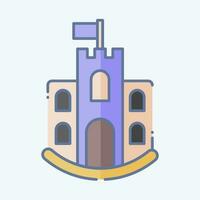 Icon castle. related to Icon Building symbol. doodle style. simple design editable. simple illustration vector