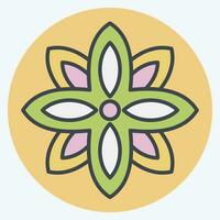 Icon Anise. related to India symbol. color mate style. simple design editable. simple illustration vector