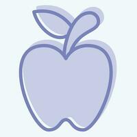 Icon Apple. related to Fruit and Vegetable symbol. two tone style. simple design editable. simple illustration vector