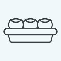 Icon Golgappa. related to India symbol. line style. simple design editable. simple illustration vector