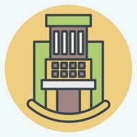 Icon Hospital. related to Icon Building symbol. color mate style. simple design editable. simple illustration vector