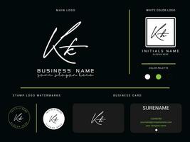 monograma kk firma logo icono, minimalista kk lujo vestir logo letra vector