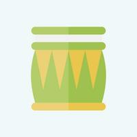 Icon Tabla. related to India symbol. flat style. simple design editable. simple illustration vector