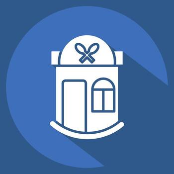 icono restaurante. relacionado a icono edificio símbolo. largo sombra estilo. sencillo diseño editable. sencillo ilustración vector