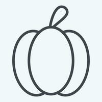 Icon Paprika. related to Fruit and Vegetable line style. simple design editable. simple illustration vector