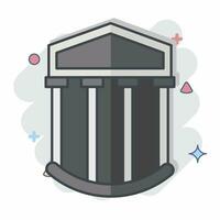 Icon Museum. related to Icon Building symbol. comic style. simple design editable. simple illustration vector